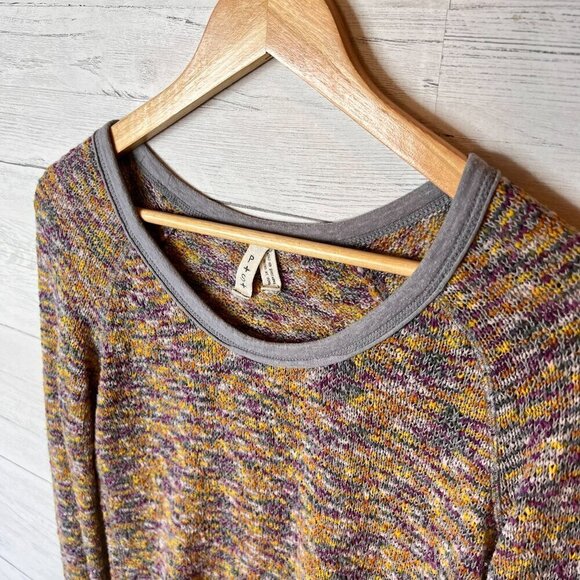 We the Free Sweater Womens Size Small Colorful Boston Melange Marled Side Slits - Picture 8 of 15